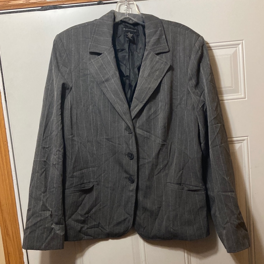 Rafaella Charcoal Pinstripe Blazer 14